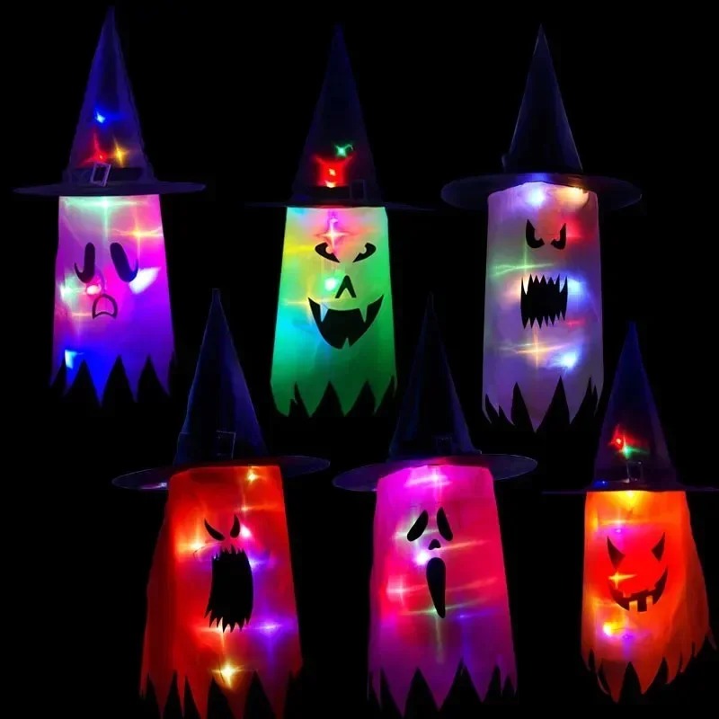 Lighting Decor - 1PC Halloween Witch Hat Colorful Light