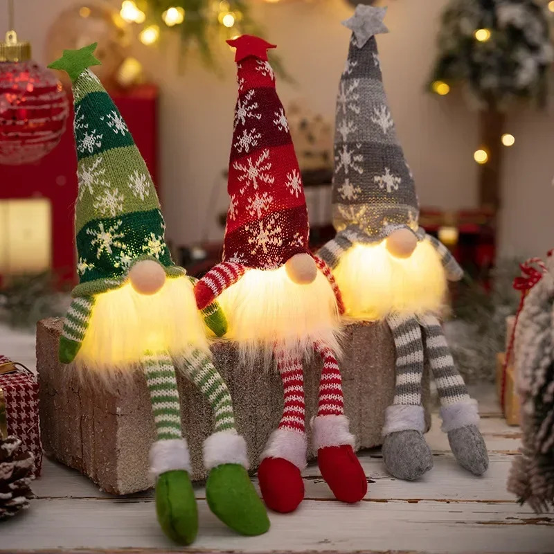 Lighting Tree Decor - Christmas Faceless Doll Gnome Ornaments LED