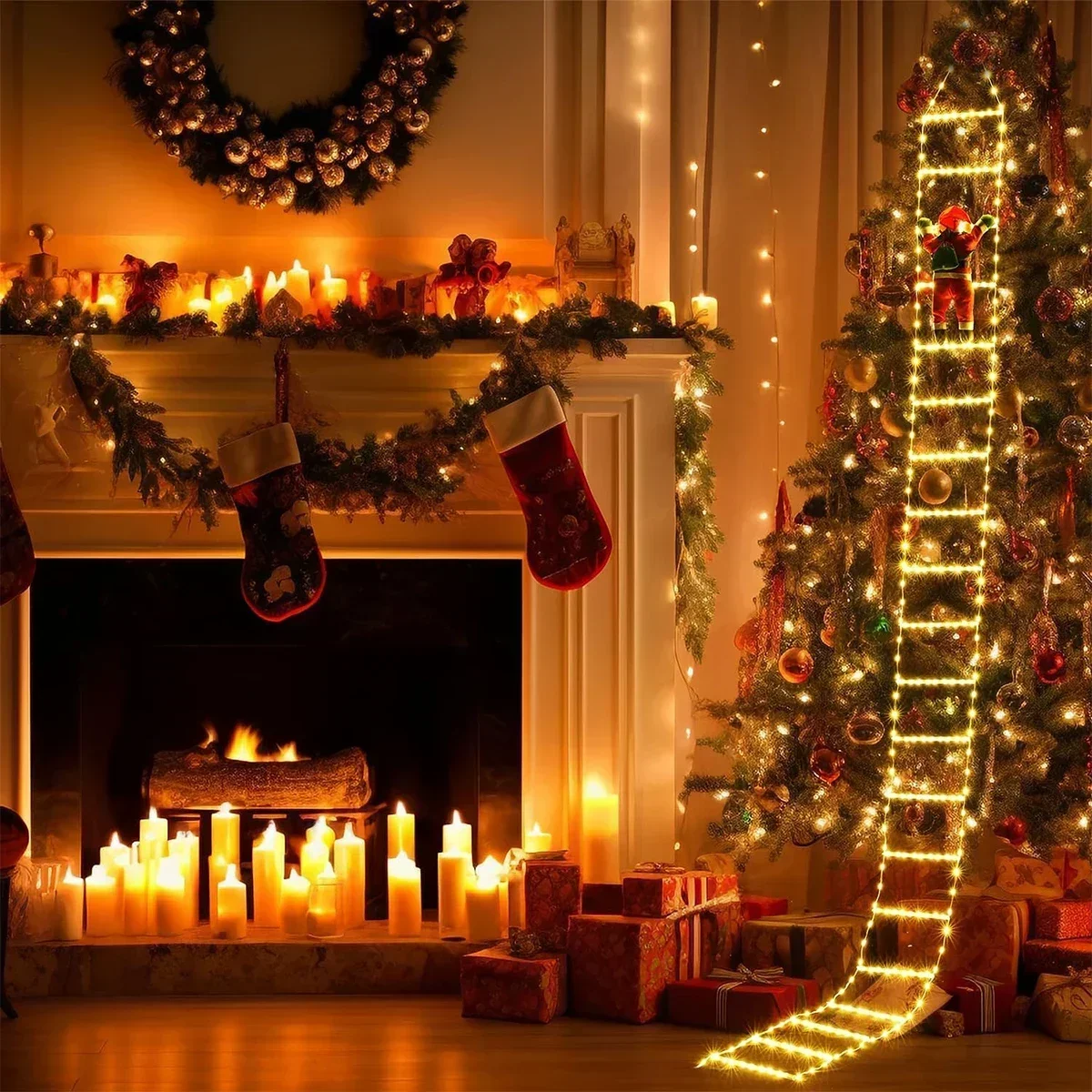 LED Ladder Light for Santa Cla - Lighting Tree Decor recension och pris