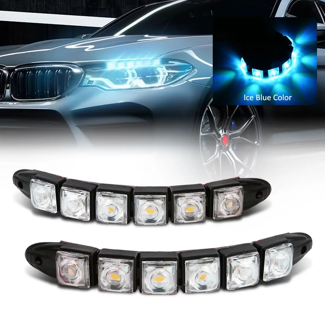 2PCS LED Waterproof DRL Light  - Lighting Bolt Decor recension och pris