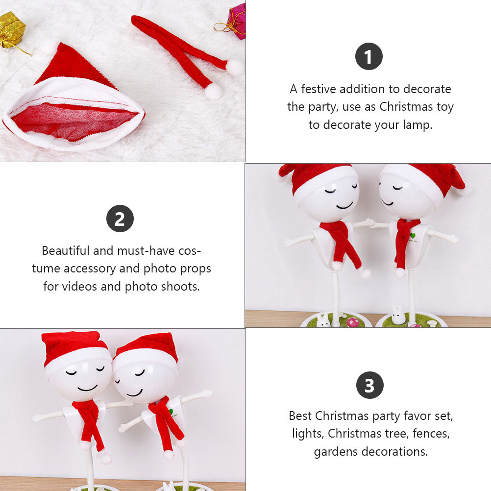 1Set Christmas Hat Scarf Decor - Lighting Tree Decor recension och pris