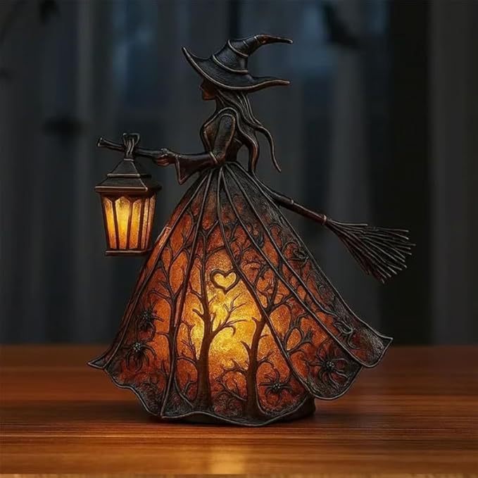 Witch Resin Tabletop Night Lig - Lighting Decor recension och pris
