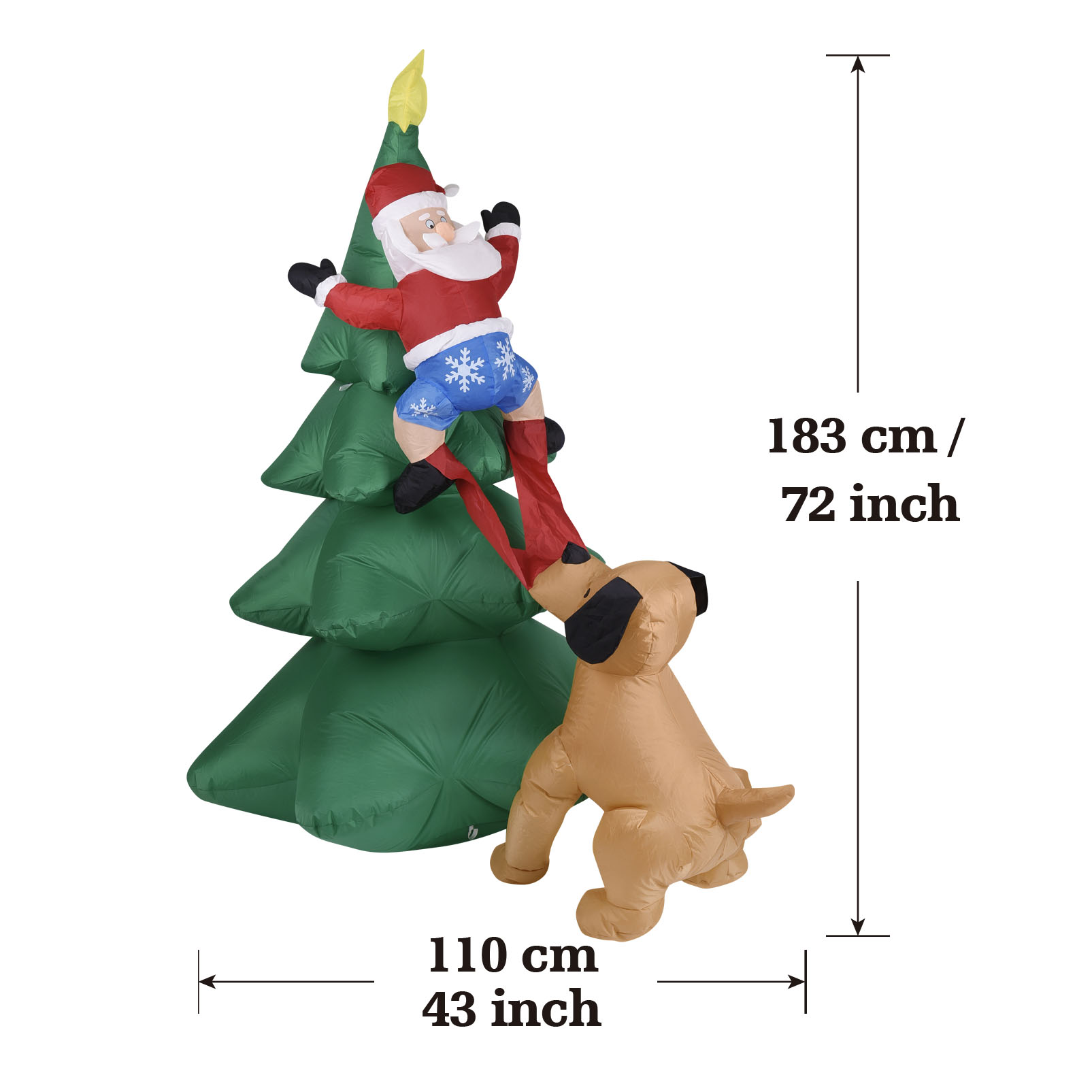 Christmas Inflatable Dog  w/Sa - Lighting Tree Decor recension och pris