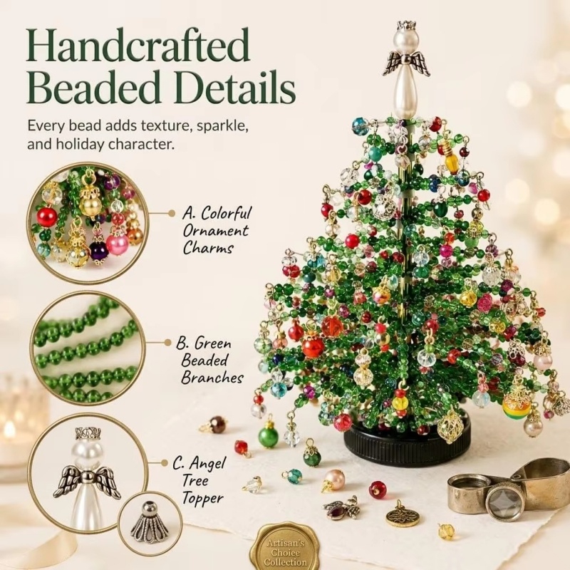 DIY Beaded Christmas Tree Kit  - Lighting Tree Decor recension och pris