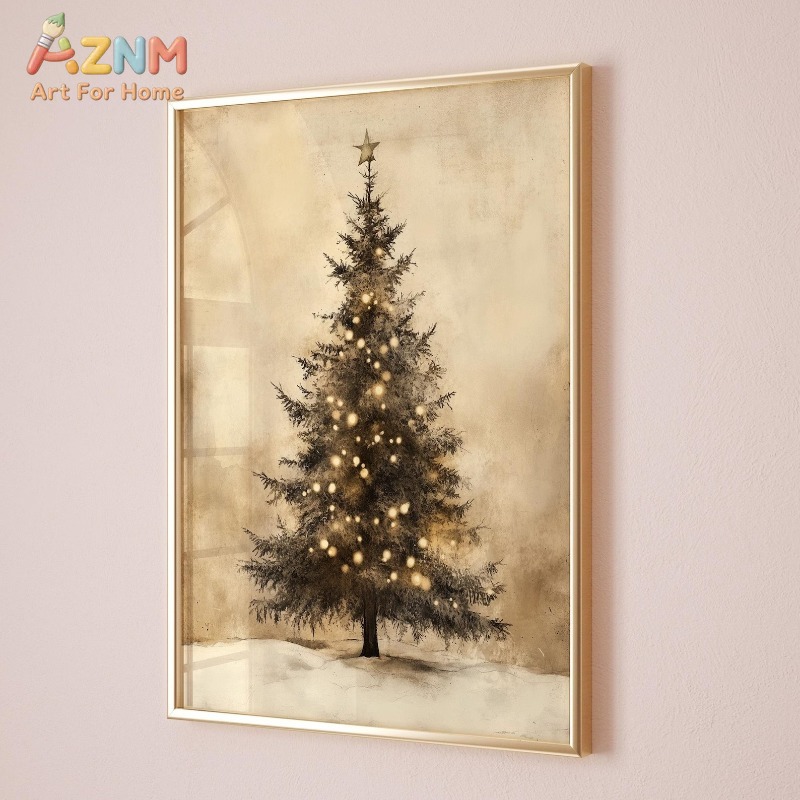 Aged Vintage Christmas Tree St - Lighting Tree Decor recension och pris