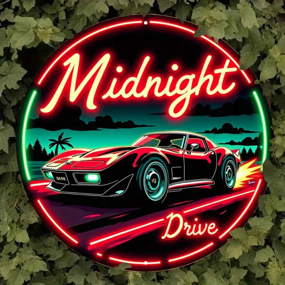 Vintage Neon Car Sign Midnight - Lighting Decor Ideas recension och pris