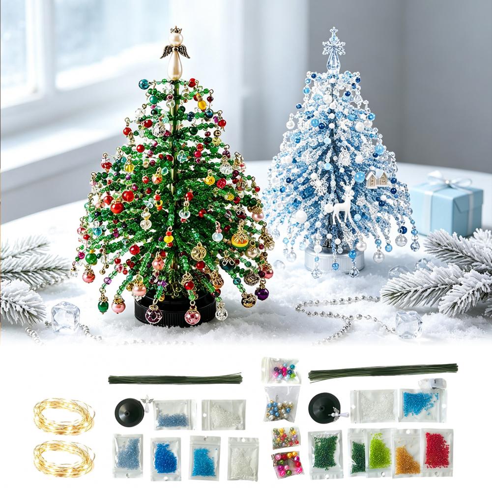 2 Pcs DIY Beaded Christmas Tre - Lighting Tree Decor recension och pris