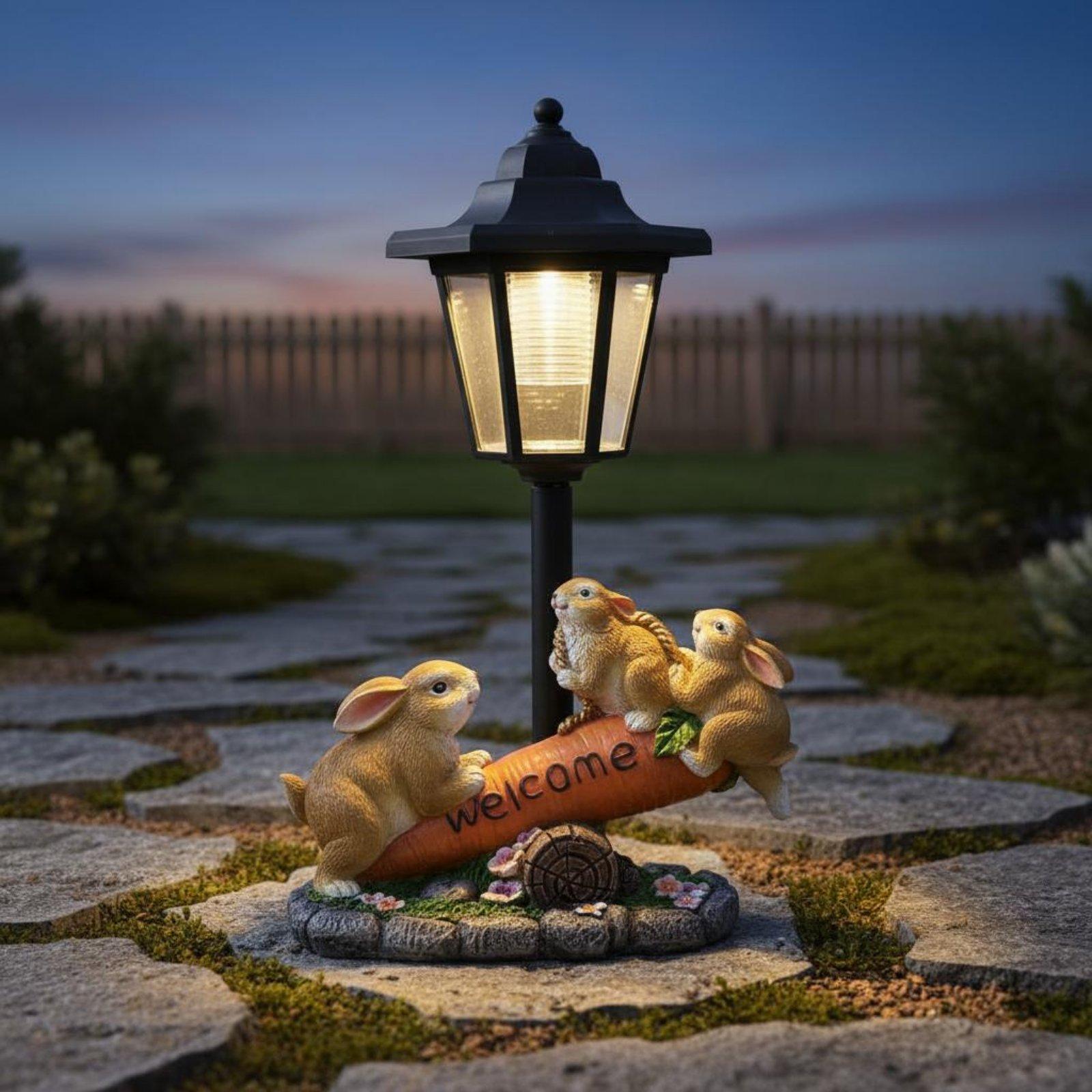 Solar Rabbit Statue Decorative - Lighting Decor Ideas recension och pris