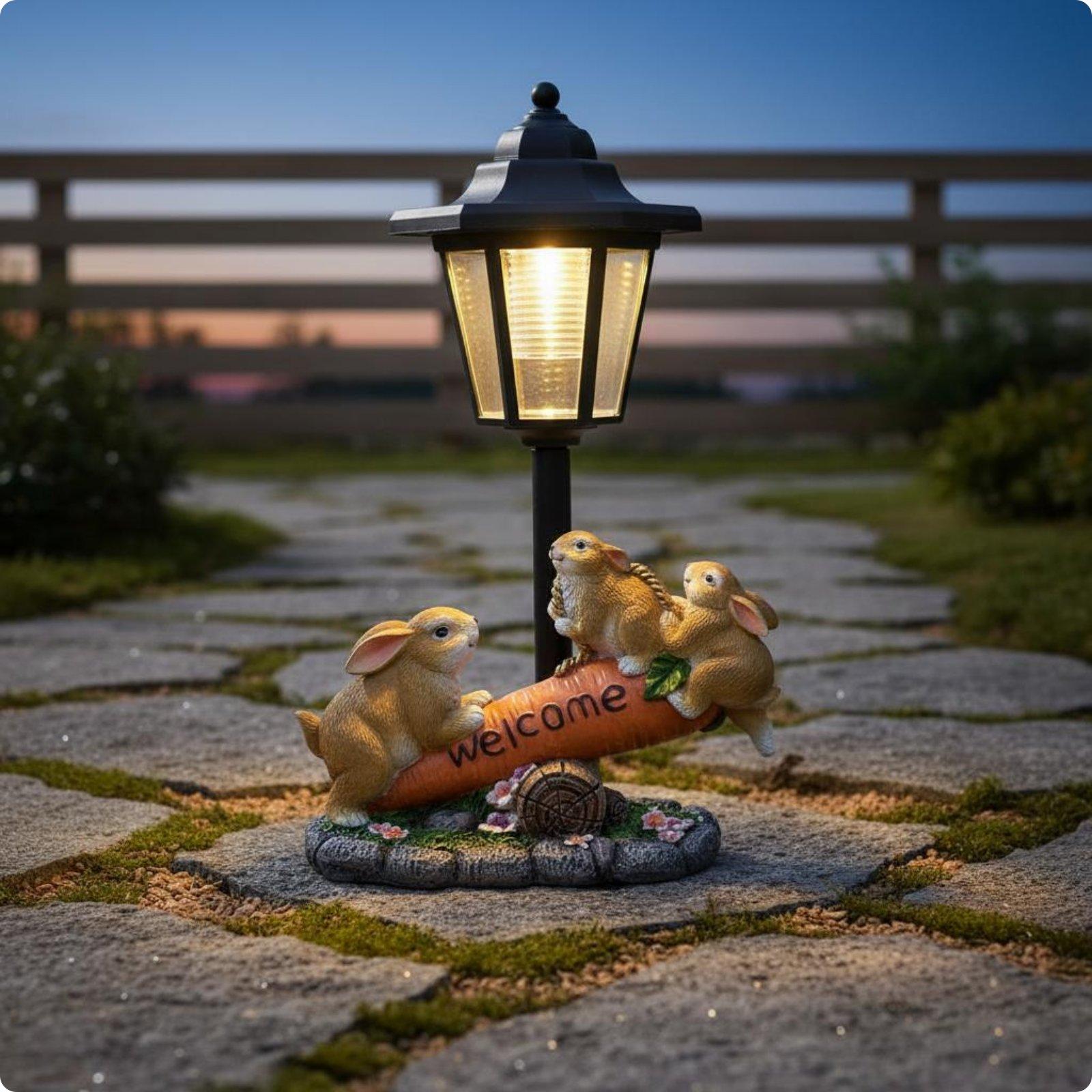 Solar Rabbit Statue Decorative - Lighting Decor Ideas recension och pris