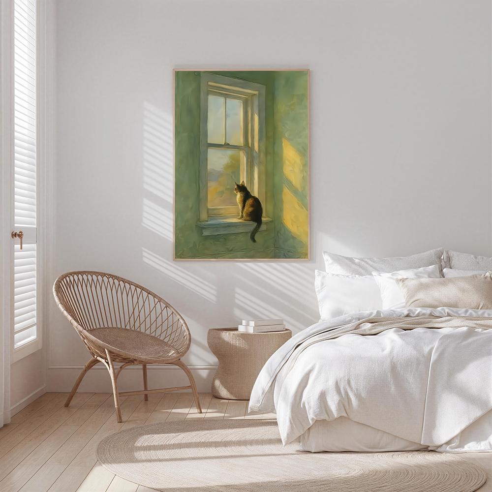 Golden Hour Window Cat HD Wall - Decor Lighting Hours recension och pris