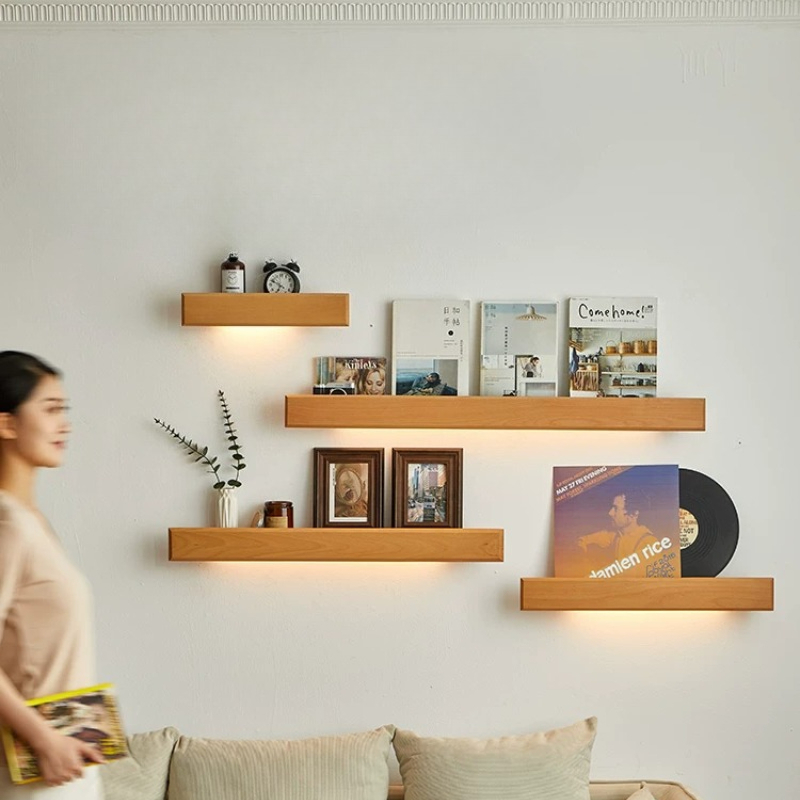 Solid Wood Wall Storage Shelf  - Lighting And Decor Magazine recension och pris