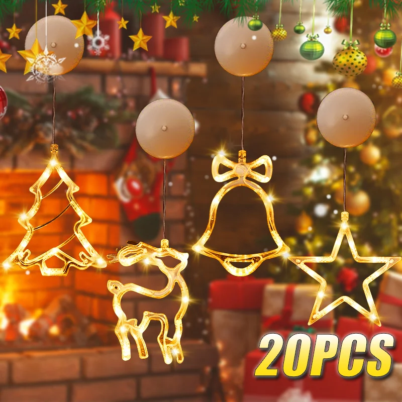 1-20PCS LED Christmas Suction  - Lighting Tree Decor recension och pris