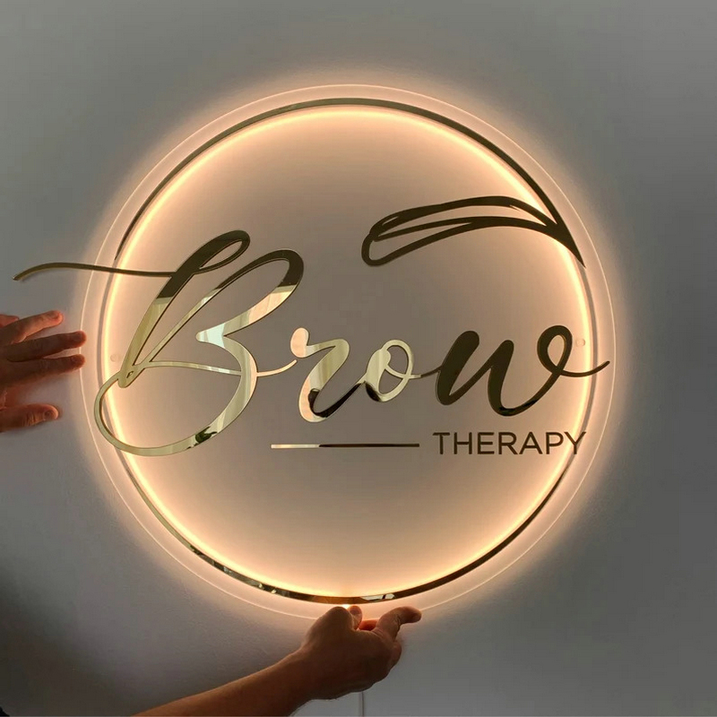 Custom Business Logo 3D Acryli - Lighting Decor Company recension och pris