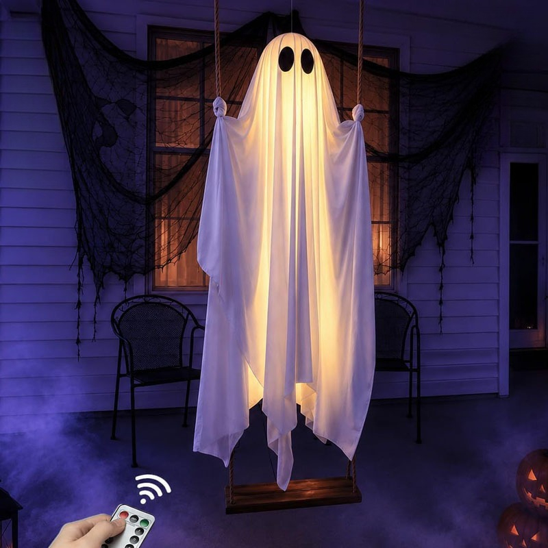 Hanging Swing Ghost Halloween  - Lighting Tree Decor recension och pris