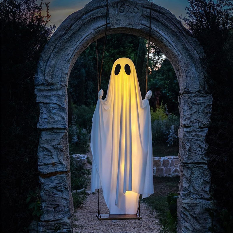 Hanging Swing Ghost Halloween  - Lighting Tree Decor recension och pris